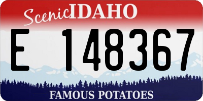 ID license plate E148367