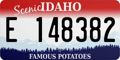 ID license plate E148382
