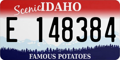 ID license plate E148384