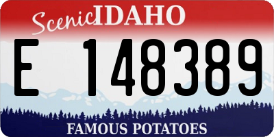 ID license plate E148389