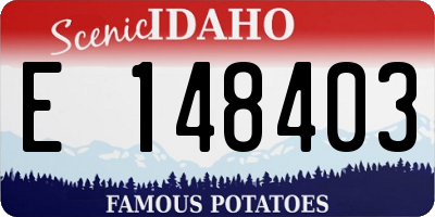 ID license plate E148403