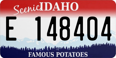 ID license plate E148404