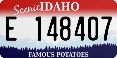 ID license plate E148407