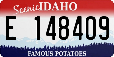 ID license plate E148409