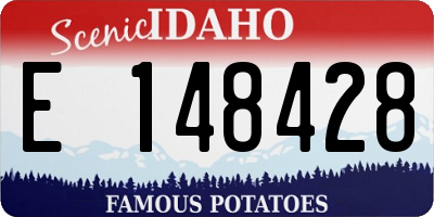 ID license plate E148428