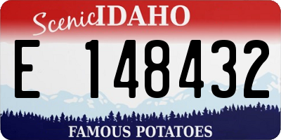 ID license plate E148432