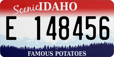 ID license plate E148456