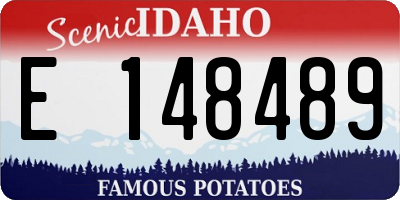 ID license plate E148489