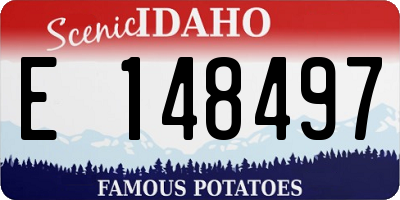 ID license plate E148497