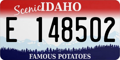 ID license plate E148502