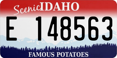 ID license plate E148563