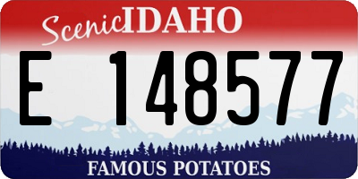 ID license plate E148577