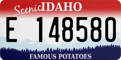 ID license plate E148580