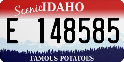 ID license plate E148585