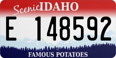 ID license plate E148592