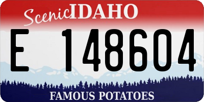 ID license plate E148604