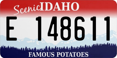 ID license plate E148611