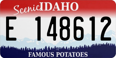 ID license plate E148612
