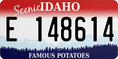 ID license plate E148614