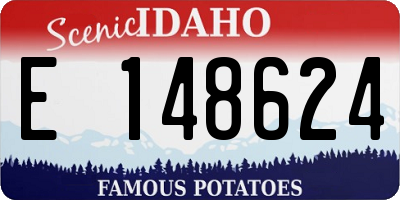 ID license plate E148624