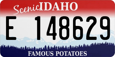 ID license plate E148629