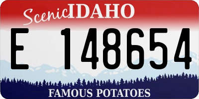 ID license plate E148654