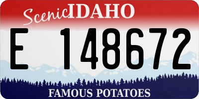 ID license plate E148672