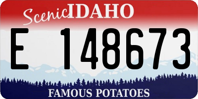 ID license plate E148673