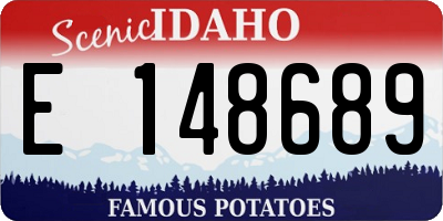 ID license plate E148689