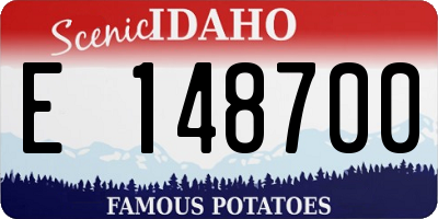 ID license plate E148700