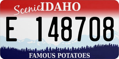 ID license plate E148708