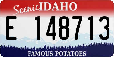 ID license plate E148713