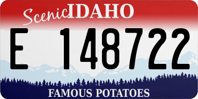 ID license plate E148722