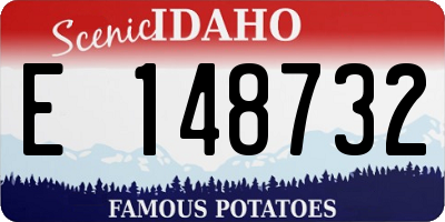 ID license plate E148732