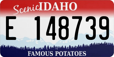 ID license plate E148739
