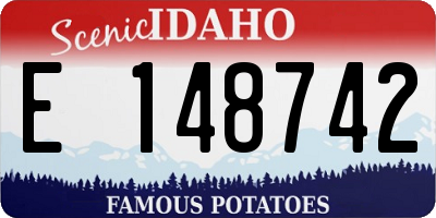 ID license plate E148742