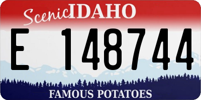 ID license plate E148744