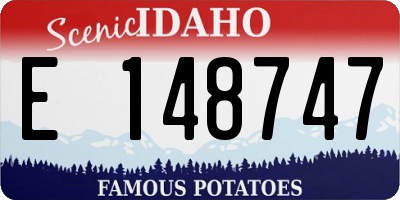 ID license plate E148747