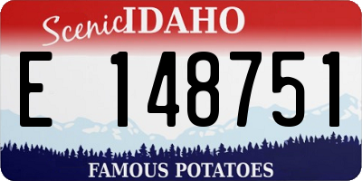 ID license plate E148751