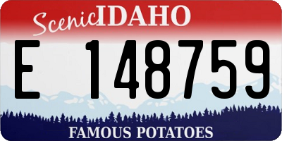 ID license plate E148759