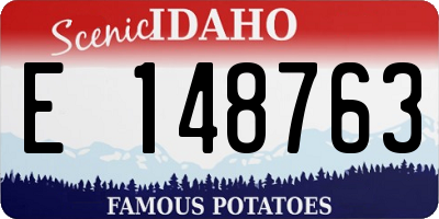 ID license plate E148763