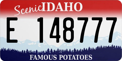 ID license plate E148777