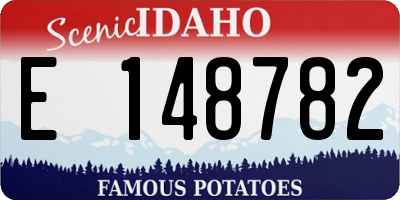 ID license plate E148782