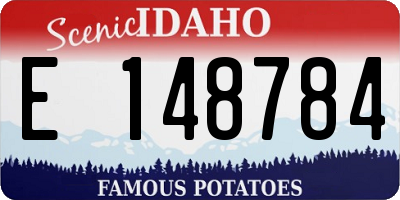 ID license plate E148784