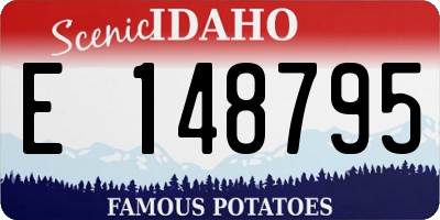 ID license plate E148795
