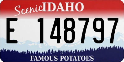ID license plate E148797