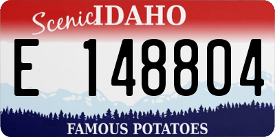 ID license plate E148804