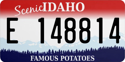 ID license plate E148814