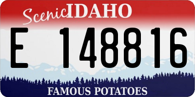 ID license plate E148816