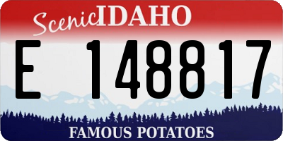 ID license plate E148817